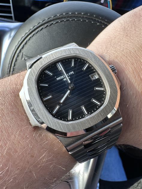 patek philippe nautilus on wrist|Patek Philippe Nautilus full diamond.